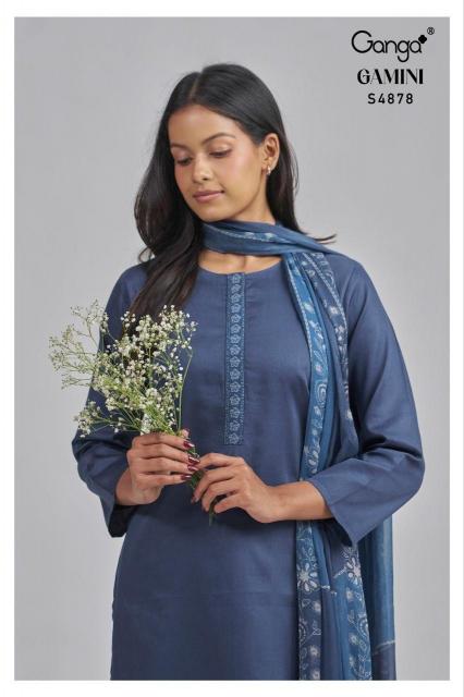 Ganga Gamini 4878 catalog mumbai salwar kameez wholesalers