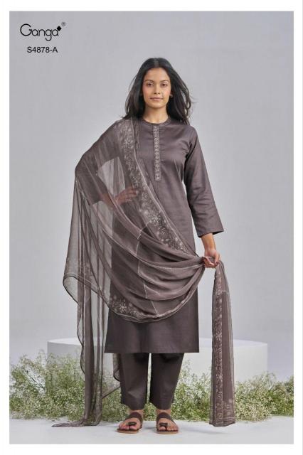 Ganga Gamini 4878 catalog mumbai salwar kameez wholesalers