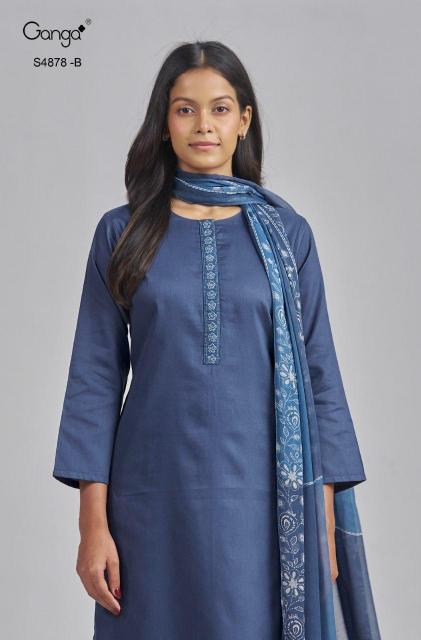 Ganga Gamini 4878 catalog mumbai salwar kameez wholesalers