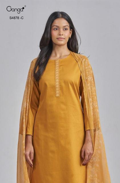 Ganga Gamini 4878 catalog mumbai salwar kameez wholesalers