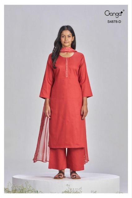 Ganga Gamini 4878 catalog mumbai salwar kameez wholesalers