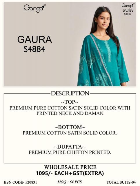 GANGA GAURA 4884 Salwar kameez manufacturer in Surat