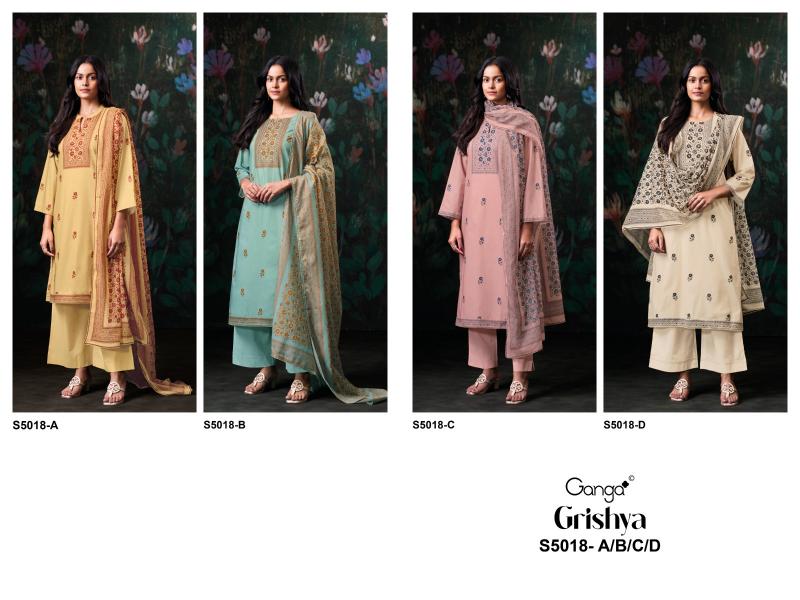 Ganga Grishya 5018 catalog wholesale salwar kameez india surat