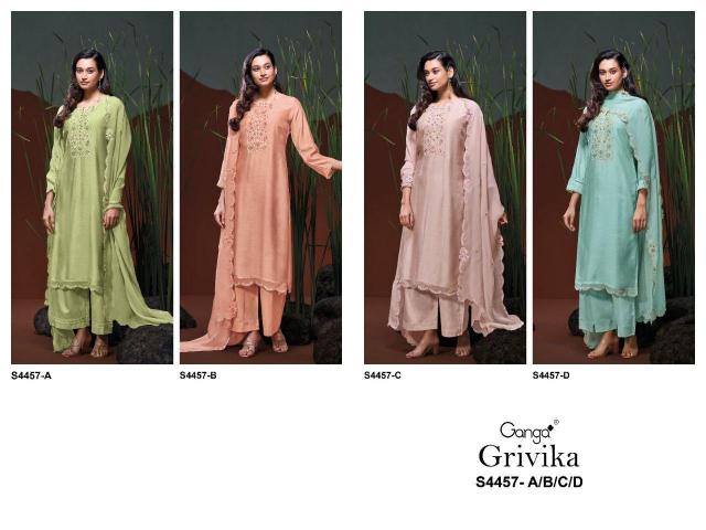 GANGA GRIVIKA 4457 Unstitched salwar kameez wholesale in Hyderabad