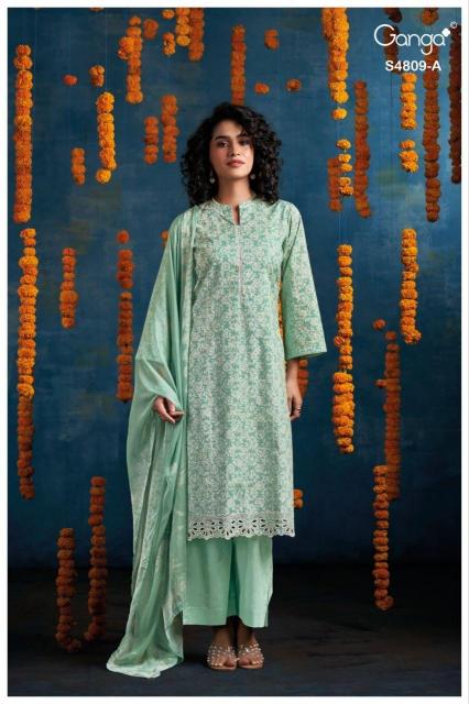 Ganga Hespera 4809 catalog indian salwar kameez wholesale