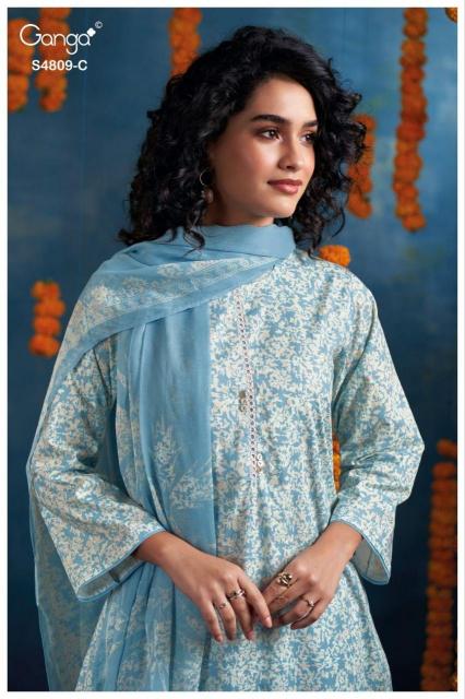 Ganga Hespera 4809 catalog indian salwar kameez wholesale