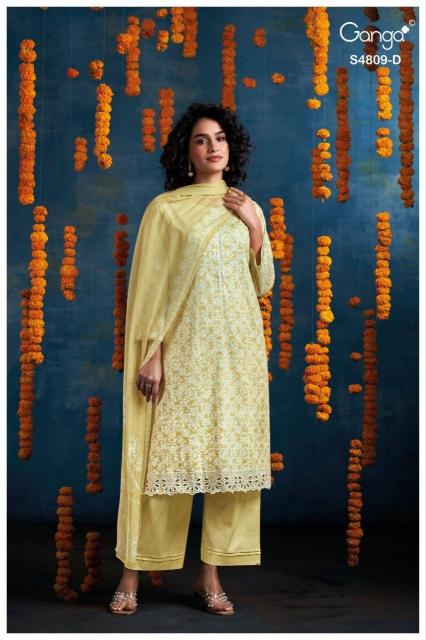 Ganga Hespera 4809 catalog indian salwar kameez wholesale