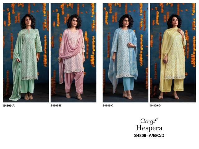 Ganga Hespera 4809 catalog indian salwar kameez wholesale