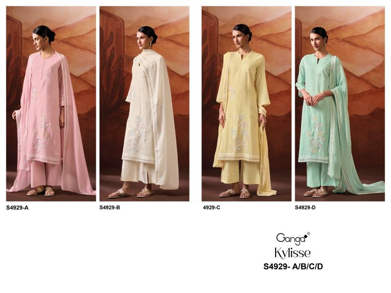 Ganga Kylisse 4929 catalog wholesale suppliers of salwar kameez in surat gujarat