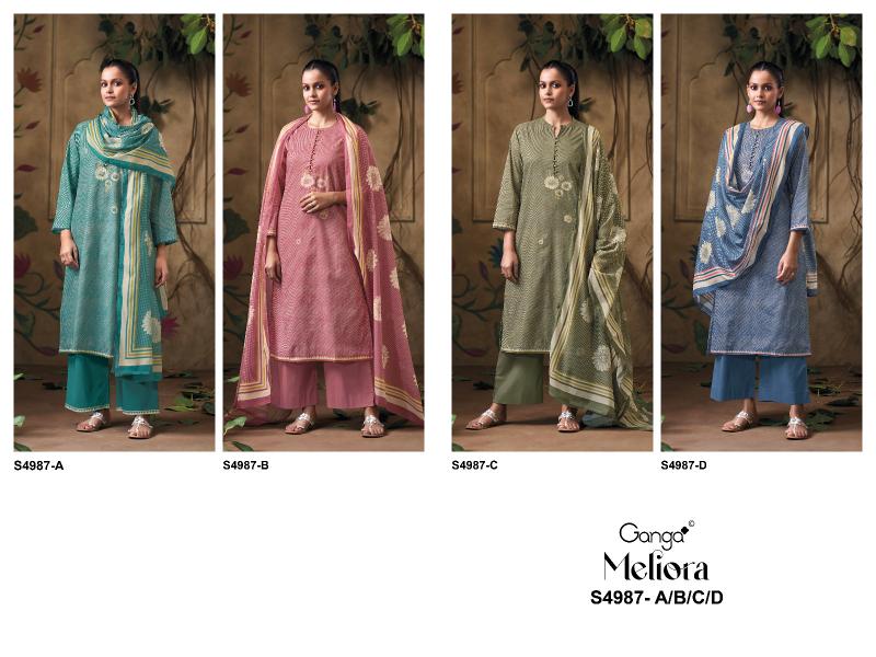 Ganga Meliora 4987 catalog salwar kameez wholesale surat 