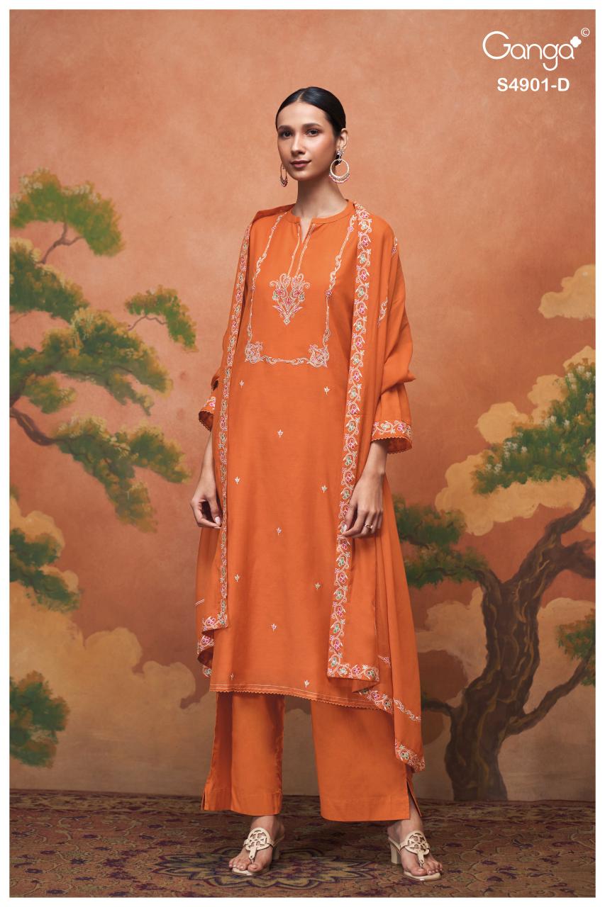 Ganga Navisha 4901 catalog salwar kameez wholesale market in mumbai