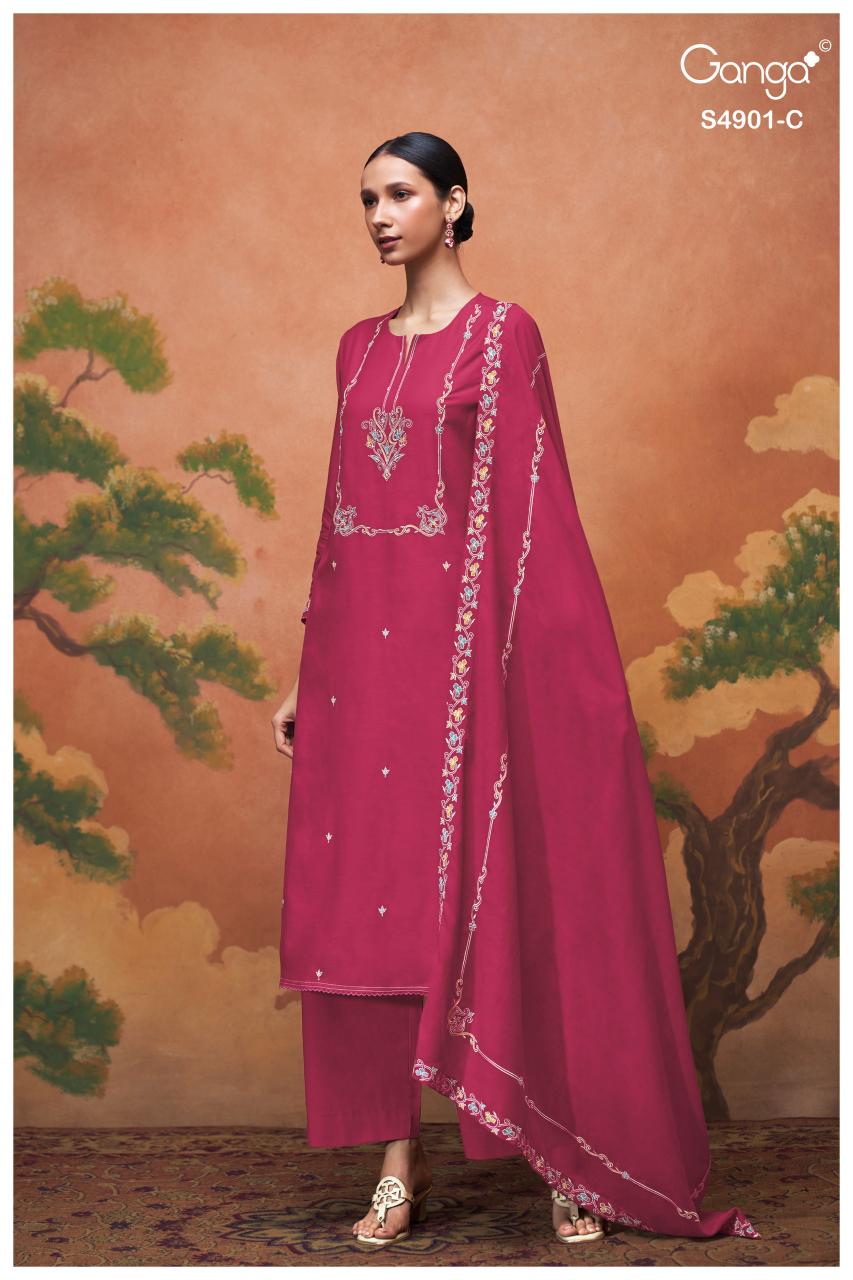 Ganga Navisha 4901 catalog salwar kameez wholesale market in mumbai