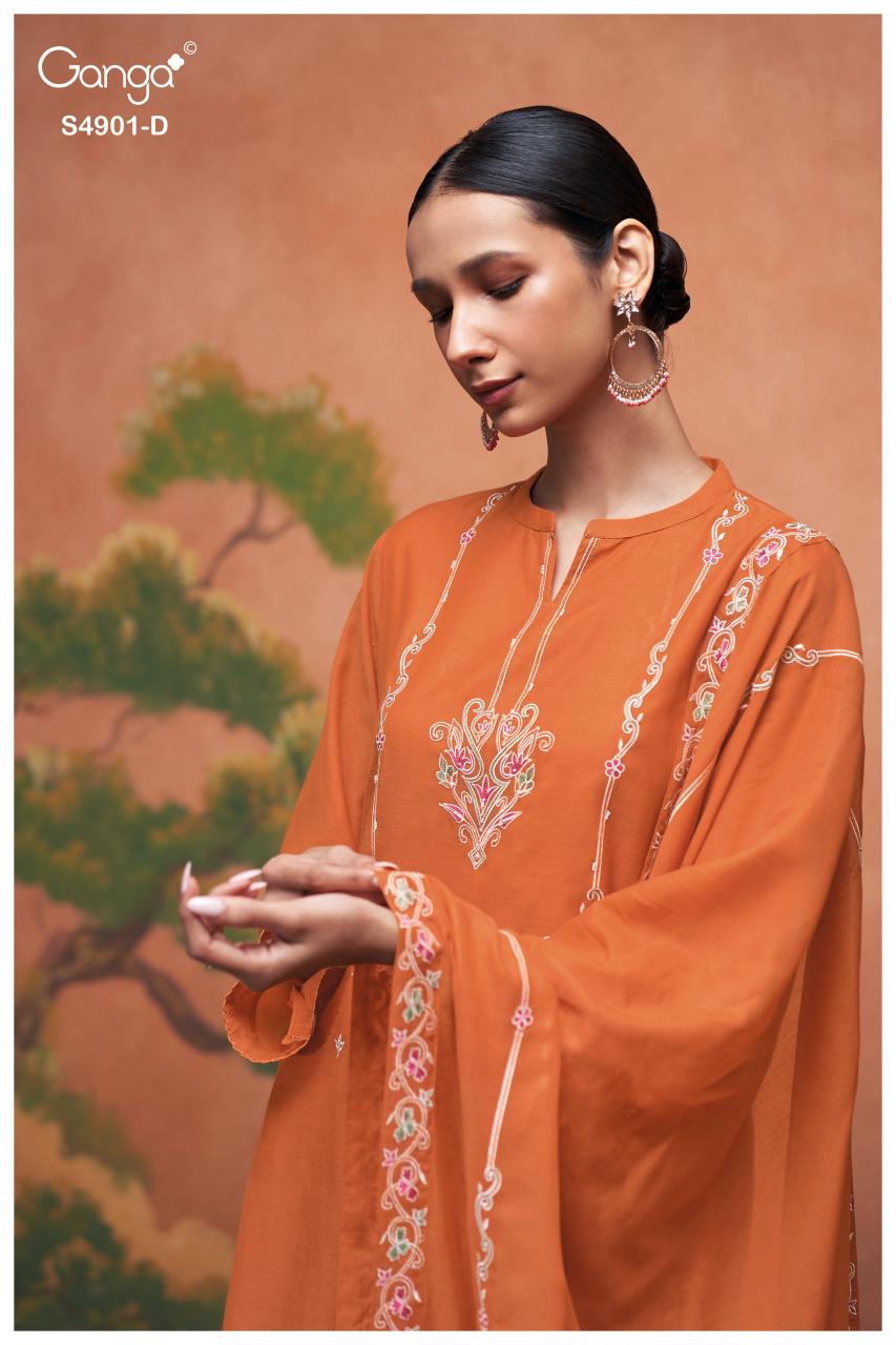 Ganga Navisha 4901 catalog salwar kameez wholesale market in mumbai