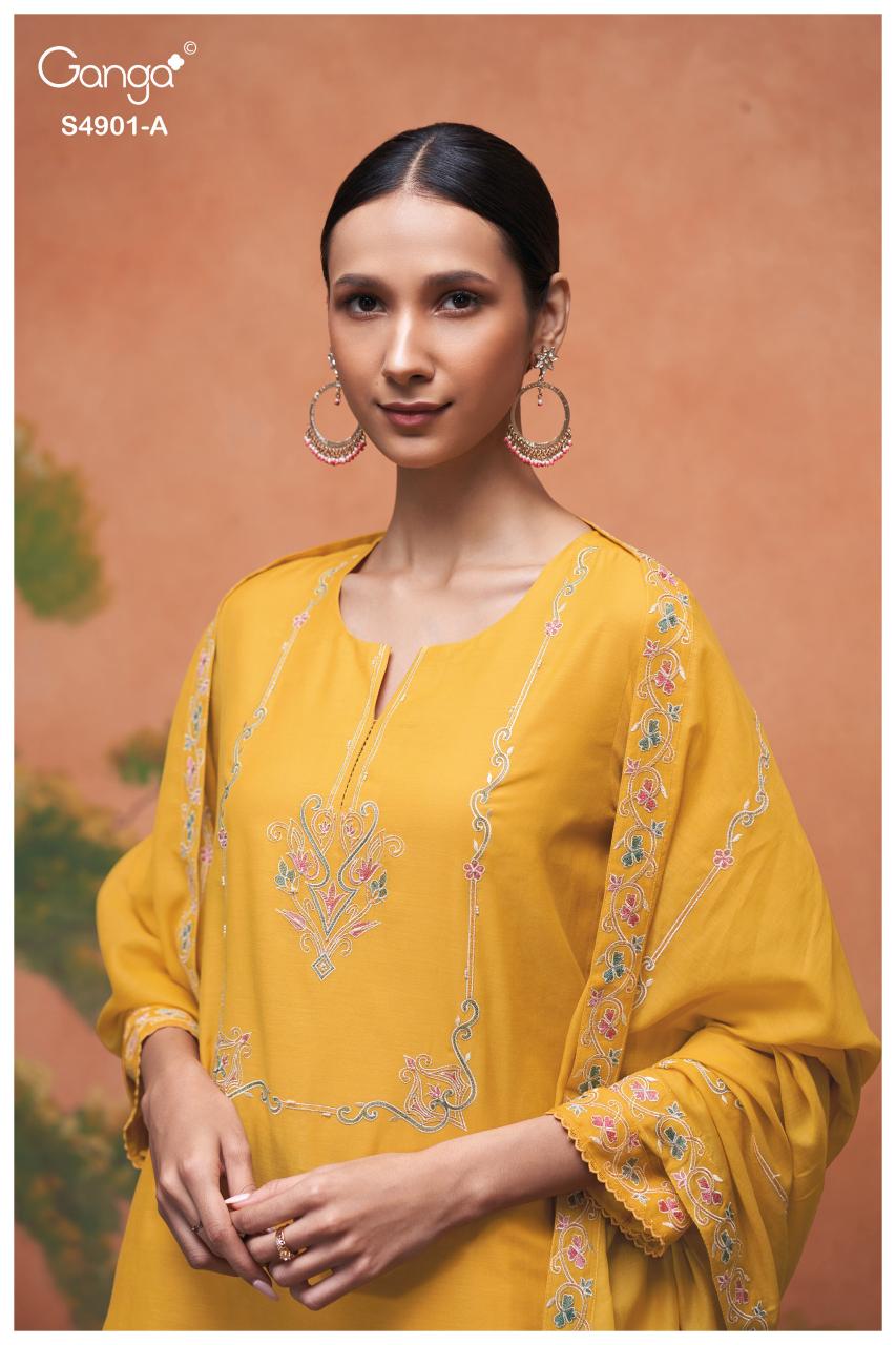 Ganga Navisha 4901 catalog salwar kameez wholesale market in mumbai