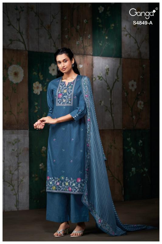 Ganga Pazellea 4849 catalog wholesale salwar kameez online