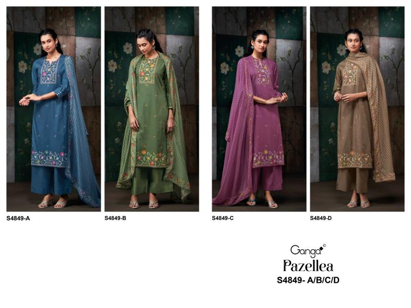 Ganga Pazellea 4849 catalog wholesale salwar kameez online