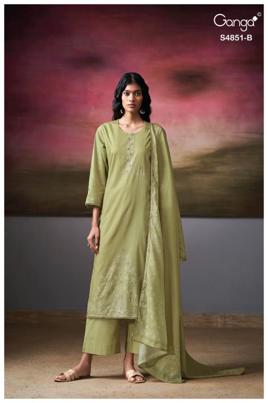 Ganga Pelyra 4851 catalog wholesale salwar kameez pakistani