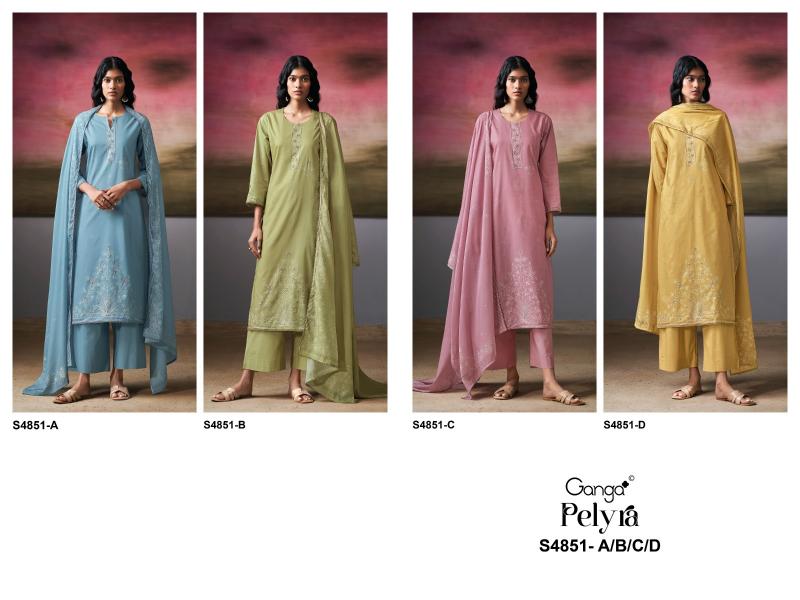 Ganga Pelyra 4851 catalog wholesale salwar kameez pakistani
