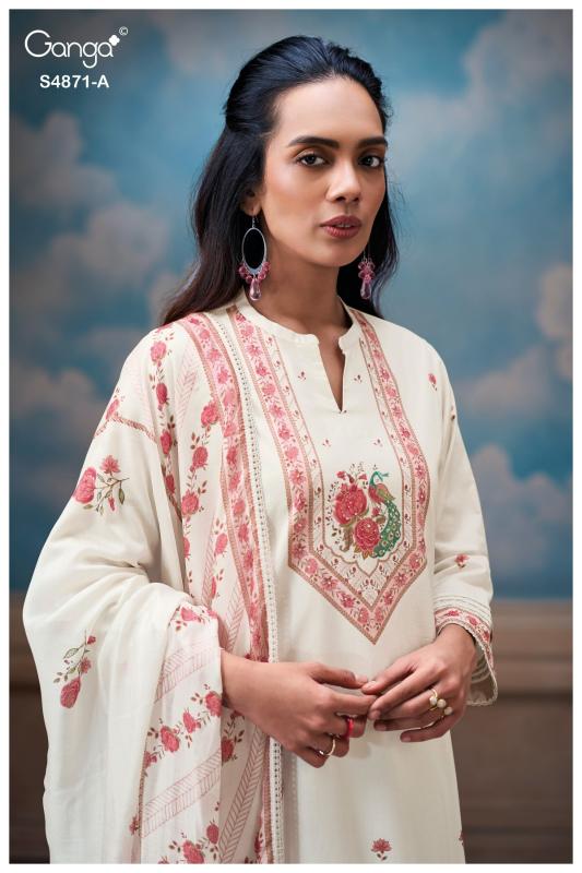 Ganga Pranati 4871 catalog wholesale salwar kameez market in kolkata
