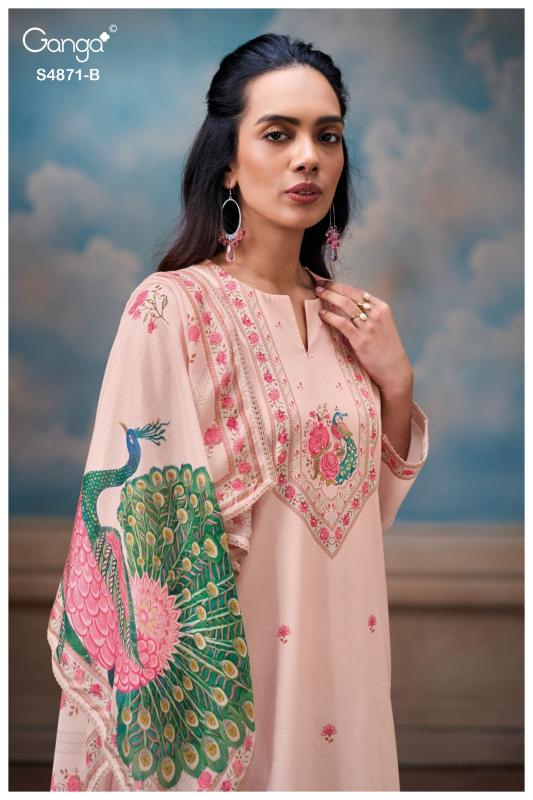 Ganga Pranati 4871 catalog wholesale salwar kameez market in kolkata