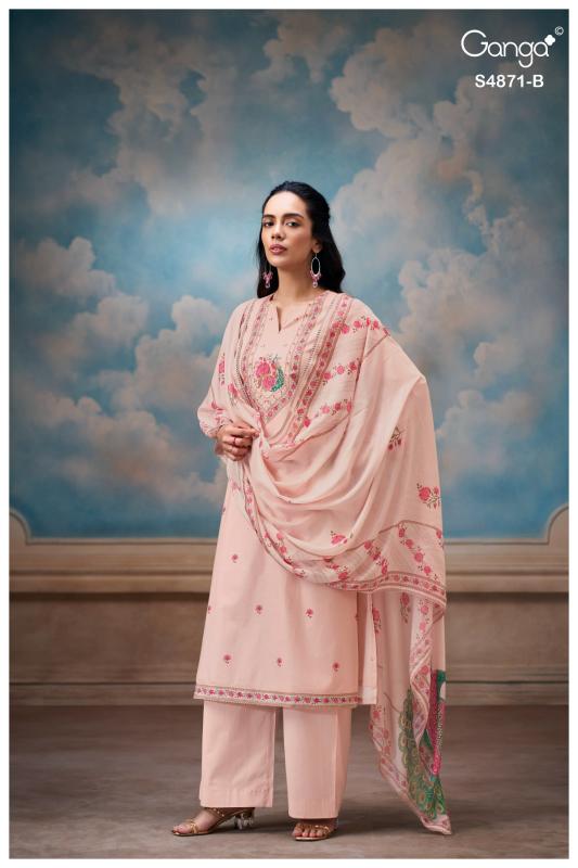 Ganga Pranati 4871 catalog wholesale salwar kameez market in kolkata