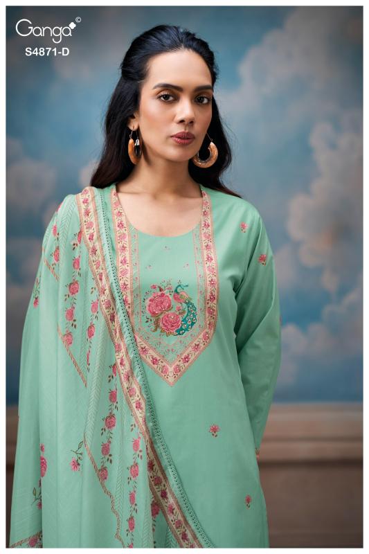 Ganga Pranati 4871 catalog wholesale salwar kameez market in kolkata