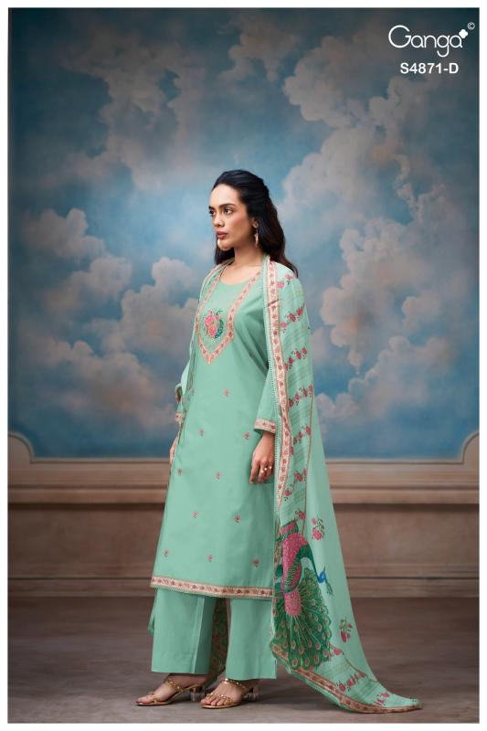 Ganga Pranati 4871 catalog wholesale salwar kameez market in kolkata