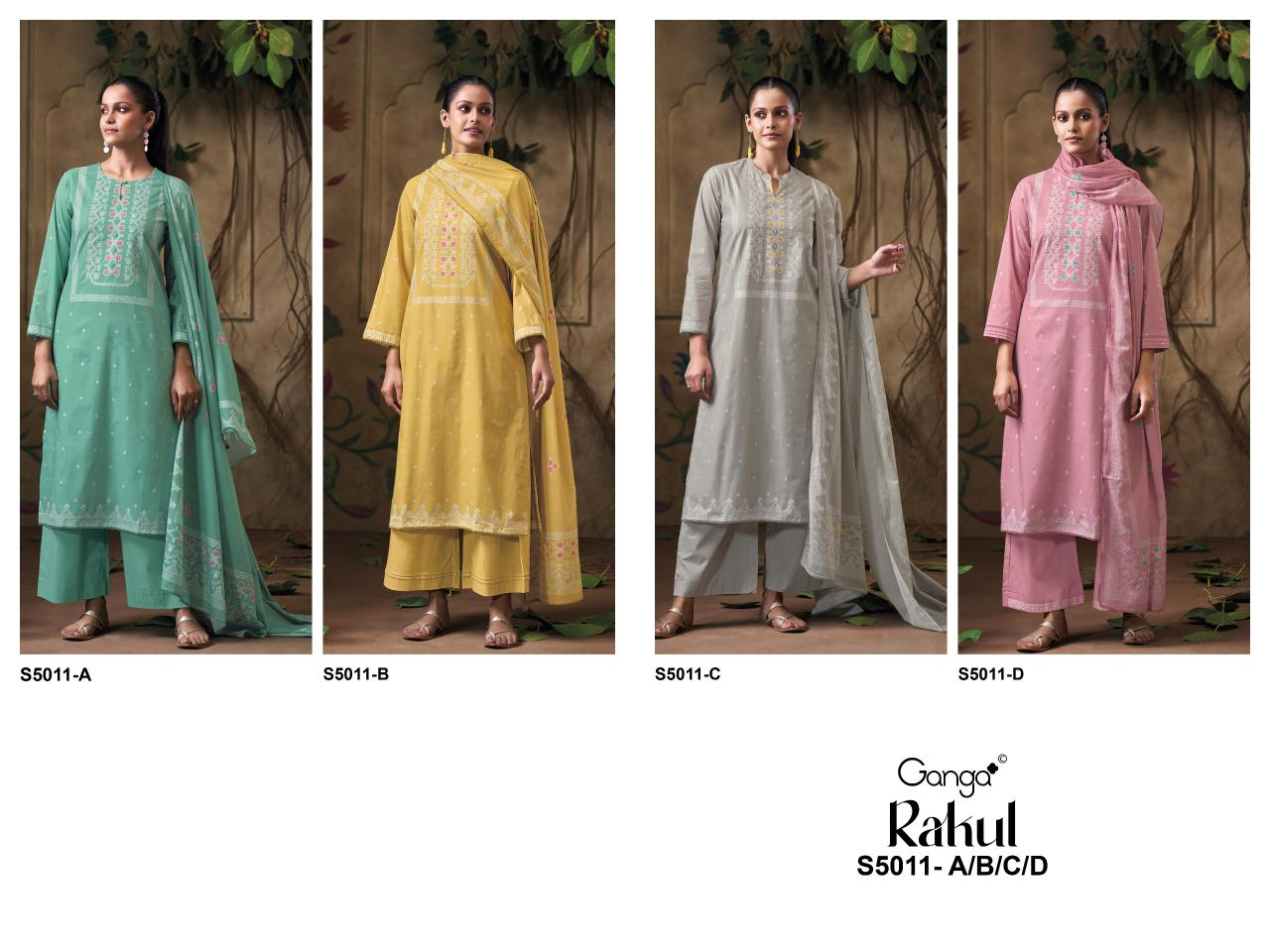 Ganga Rakul 5011 catalog wholesale dealers of salwar kameez in mumbai