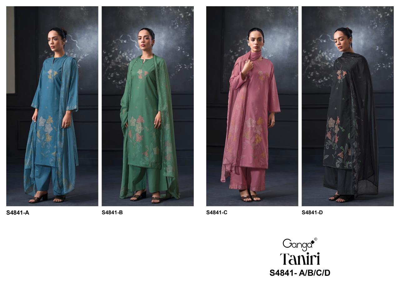 Ganga Taniri 4841 catalog wholesale salwar kameez market in kolkata