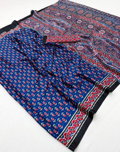 GIRNAR PURE AJRAKH 037 Wholesale saree market in Kolkata