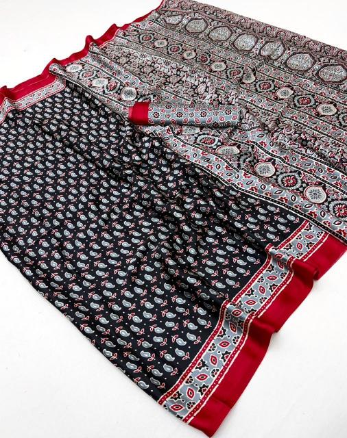 GIRNAR PURE AJRAKH 037 Wholesale saree market in Kolkata