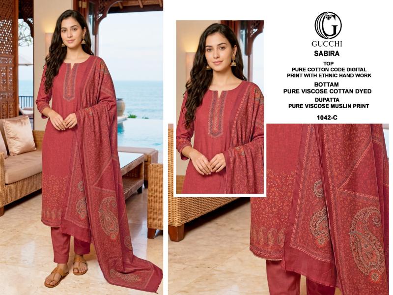 GUCCHI SABIRA - 1042 Pakistani salwar kameez wholesale in Hyderabad