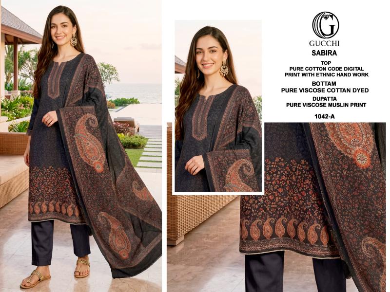 GUCCHI SABIRA - 1042 Pakistani salwar kameez wholesale in Hyderabad