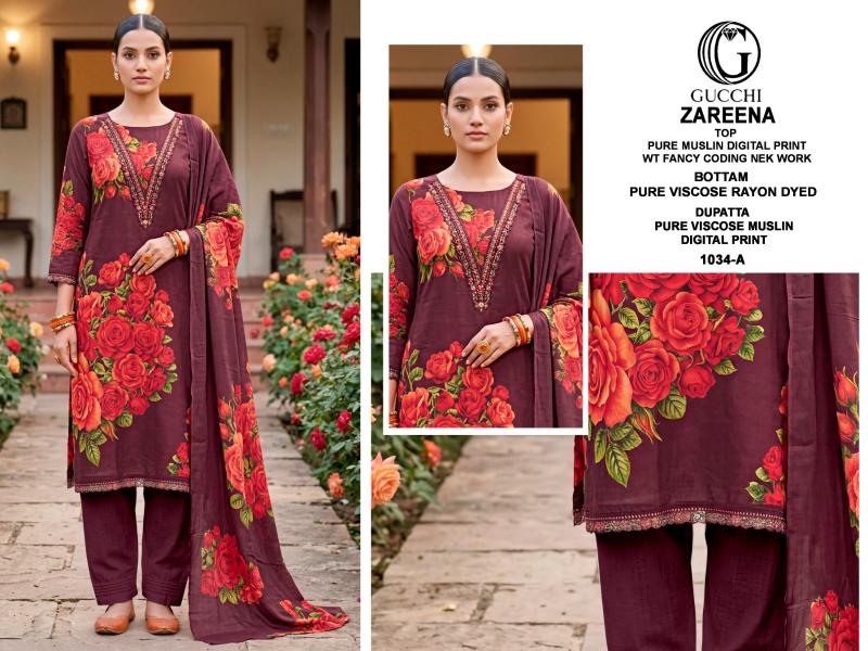 Gucchi Zareena 1034 catalog buy wholesale salwar kameez surat