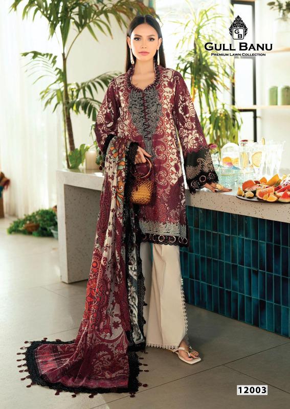 Gull Aahmed Gull Banu Vol-12 – Karachi Kurti Pant With Dupatta - Wholesale Catalog