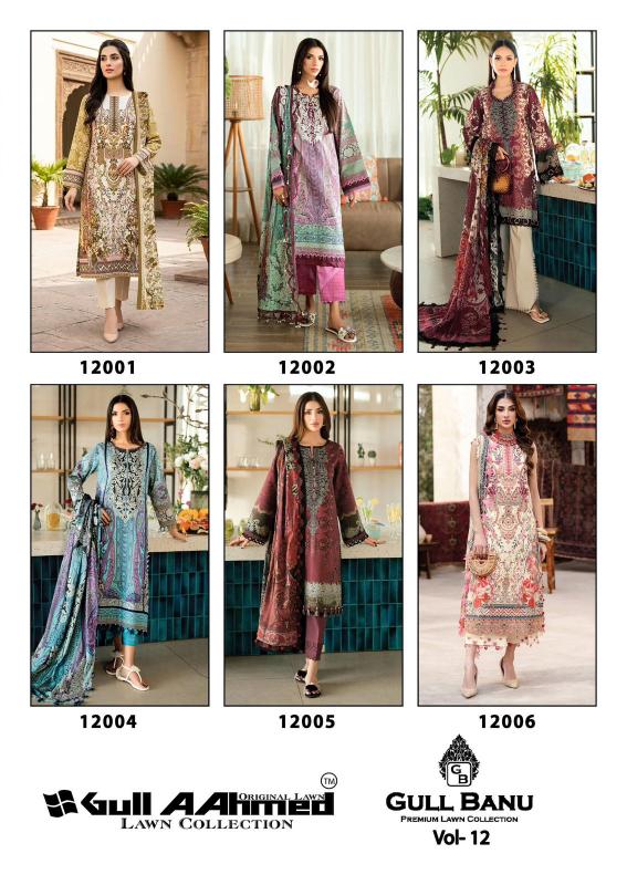 Gull Aahmed Gull Banu Vol-12 – Karachi Kurti Pant With Dupatta - Wholesale Catalog