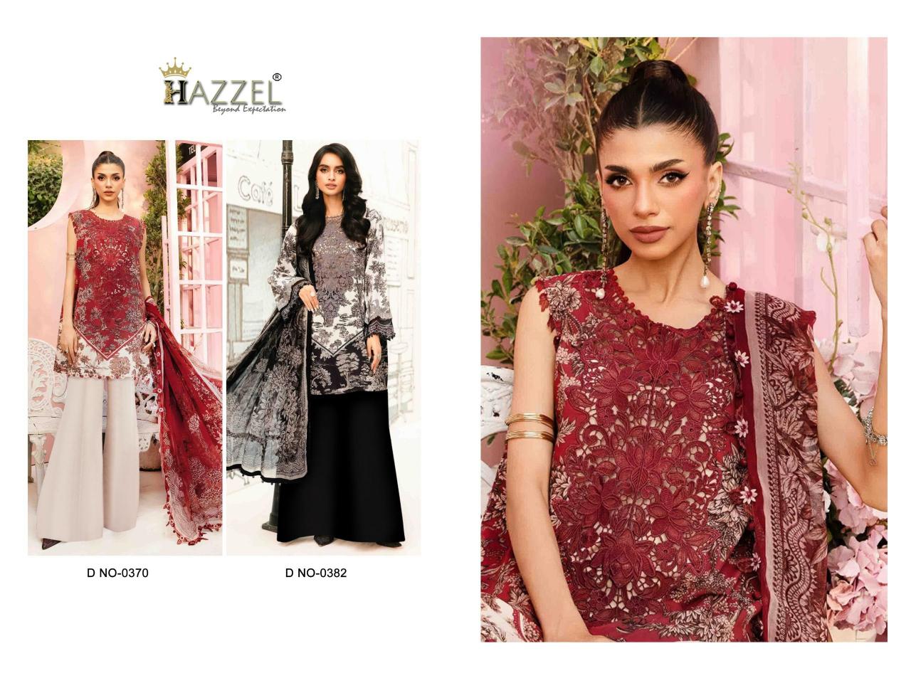 HAZZEL MARIA B 0370 & 0382 Designer salwar suits wholesale