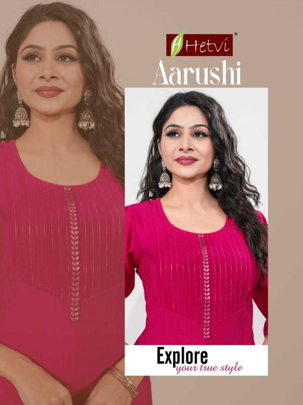 Hetvi Aarushi catalog kurtis wholesaler in vapi