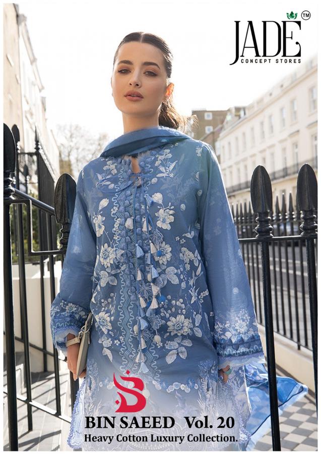 Jade Bin Saeed Vol-20 – Karachi Dress Material - Wholesale Catalog