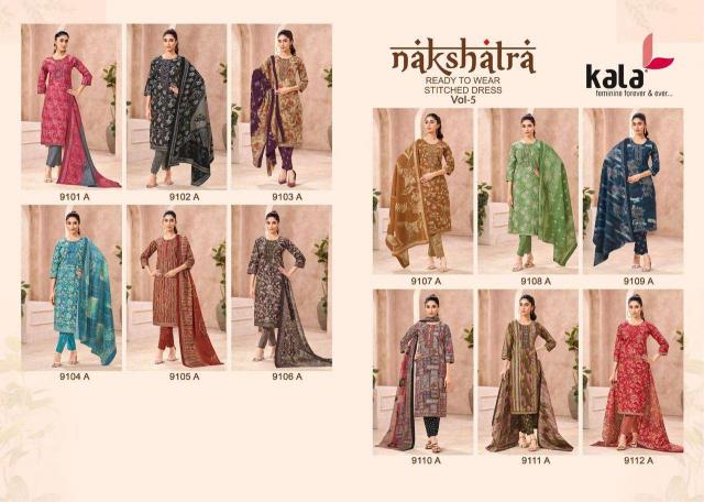 Kala Nakshatra Vol-5 – Kurti Pant With Dupatta - Wholesale Catalog
