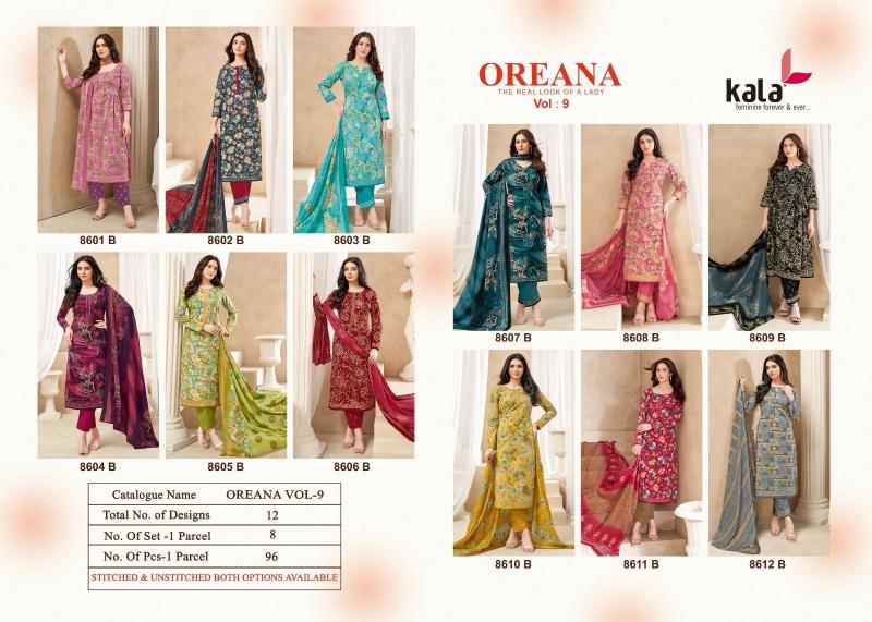 Kala Oreana Vol-9 – Dress Material - Wholesale Catalog