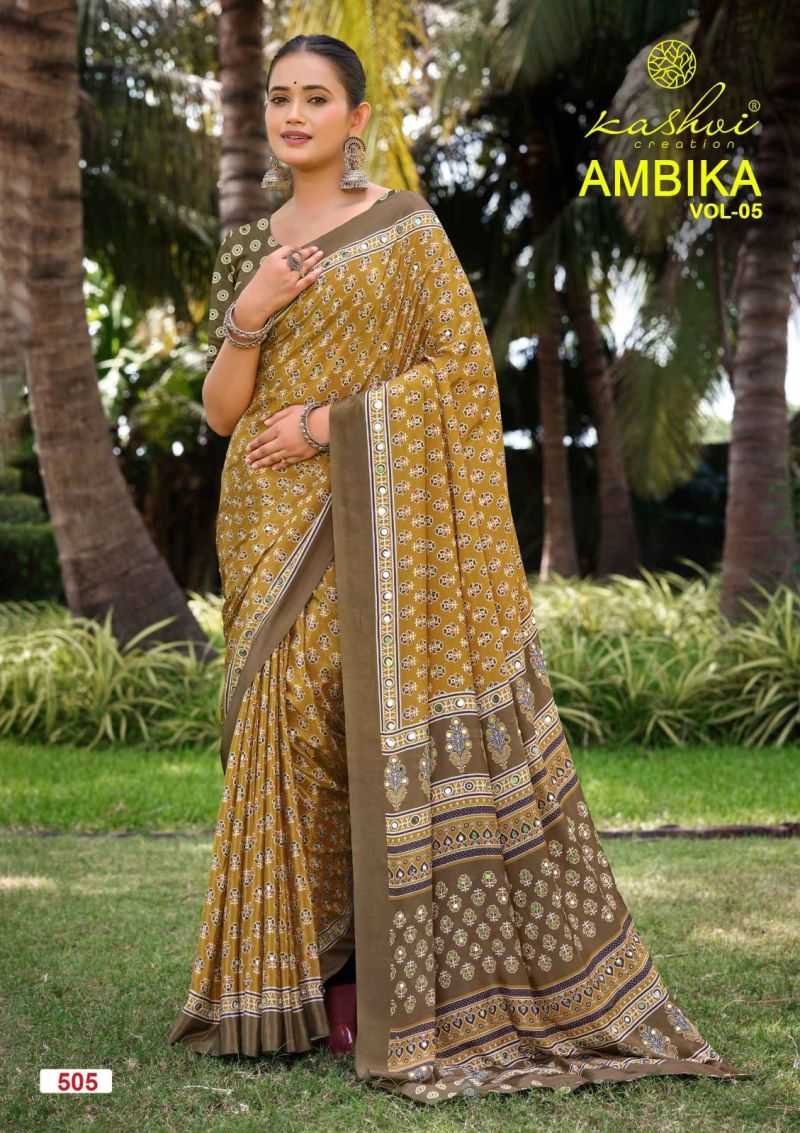 Kashvi Ambika Vol 5 catalog wholesaler of saree