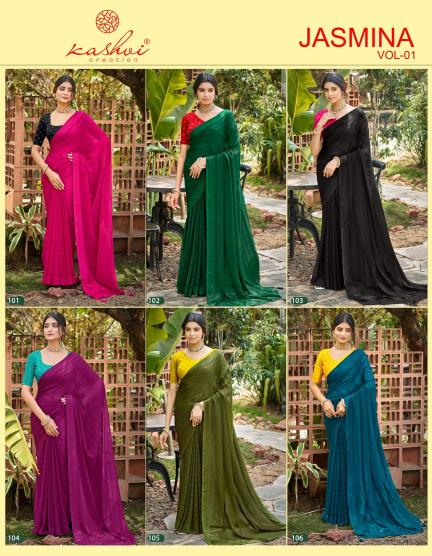 KASHVI JASMINE- VOL 1 Saree manufacturers in Pune