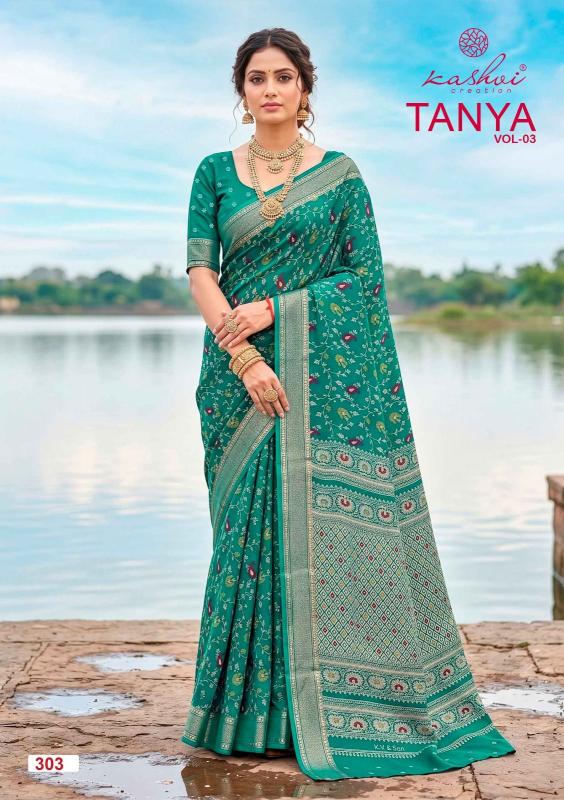 KASHVI TANYA VOL. 3 Sari wholesale market in Hyderabad