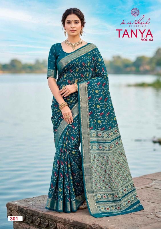 KASHVI TANYA VOL. 3 Sari wholesale market in Hyderabad