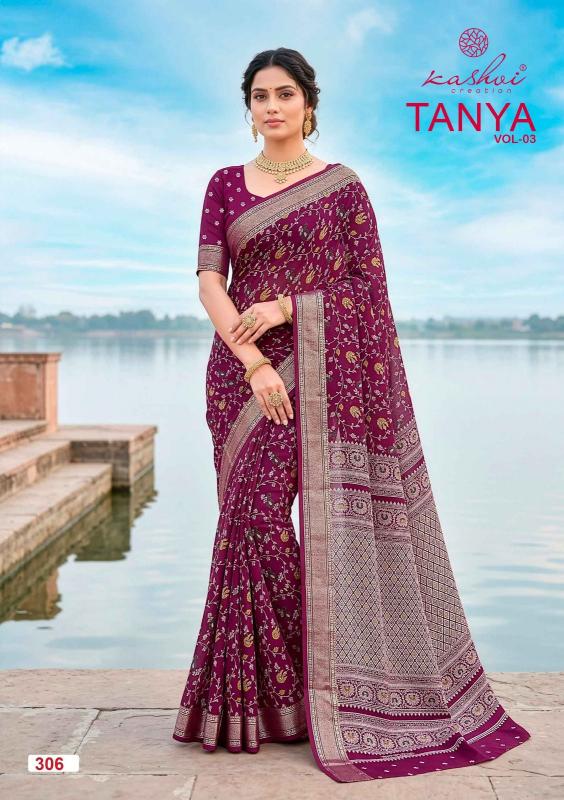 KASHVI TANYA VOL. 3 Sari wholesale market in Hyderabad