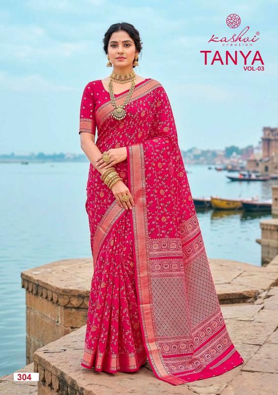 KASHVI TANYA VOL. 3 Sari wholesale market in Hyderabad