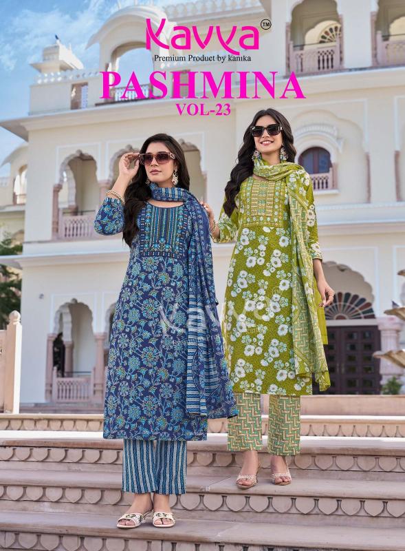 Kavya Pashmina Vol 23 catalog wholesale kurtis in gujarat