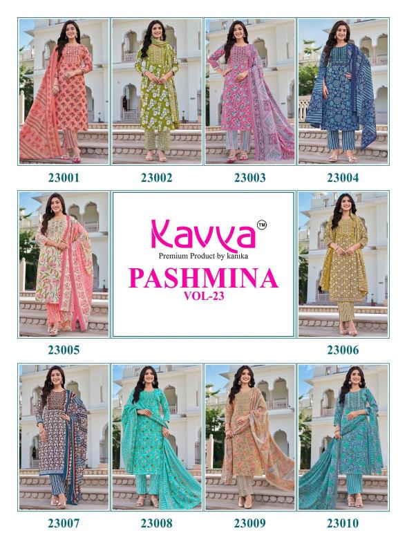 Kavya Pashmina Vol 23 catalog wholesale kurtis in gujarat
