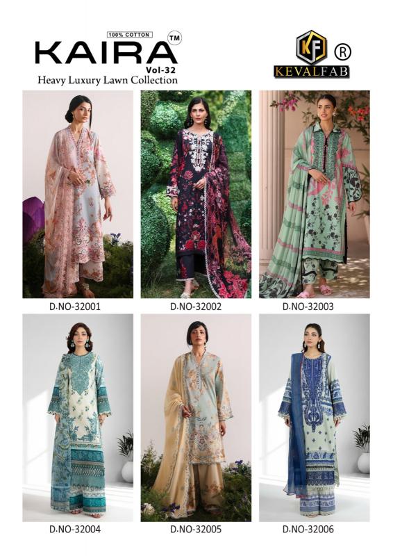 Keval Kaira Vol-32 – Karachi Dress Material - Wholesale Catalog